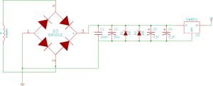 Schematic of the power part of the circuit
